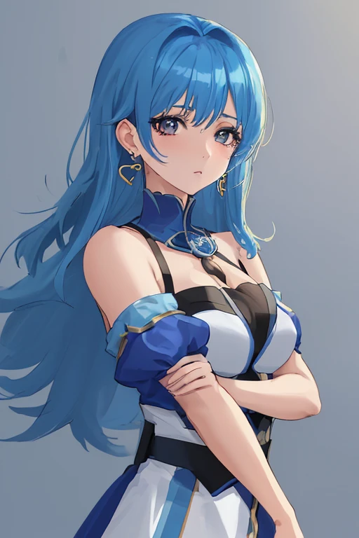 Beauty,Blue Eyes,Blue choker,Big Breasts,Cleavage,smile,be happy,4K,8K,Highest quality
