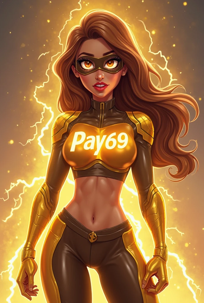 a mascot for onlyfans, blue and white coloured costume, money symbols, futuristic, metallic technological costume covering entire body except exposed boobs, areolas covered by money symbols,  sfw, --auto