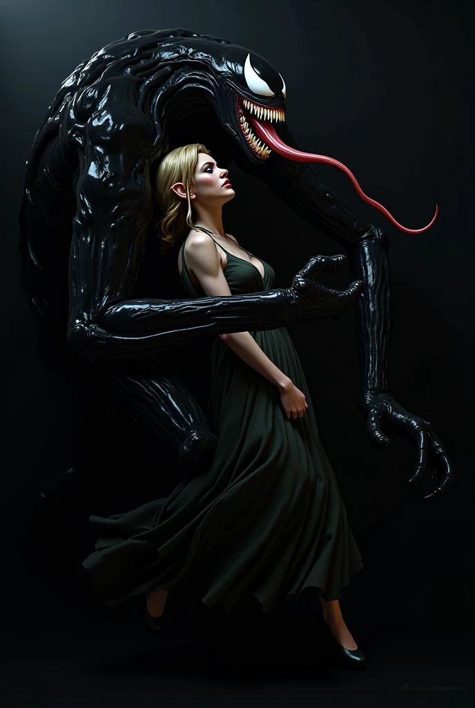 (extremadamente detallado, obra maestra, La mejor calidad), Estilo oscuro, intense illumination, rostro con arrugas, mujer crucificada, tentacle, monstruoso, interior de una piscina de agua verdosa, imagen submarina, alien con Colmillos finos. manchas de tinta. Rococo composition. Luz de caravaggio