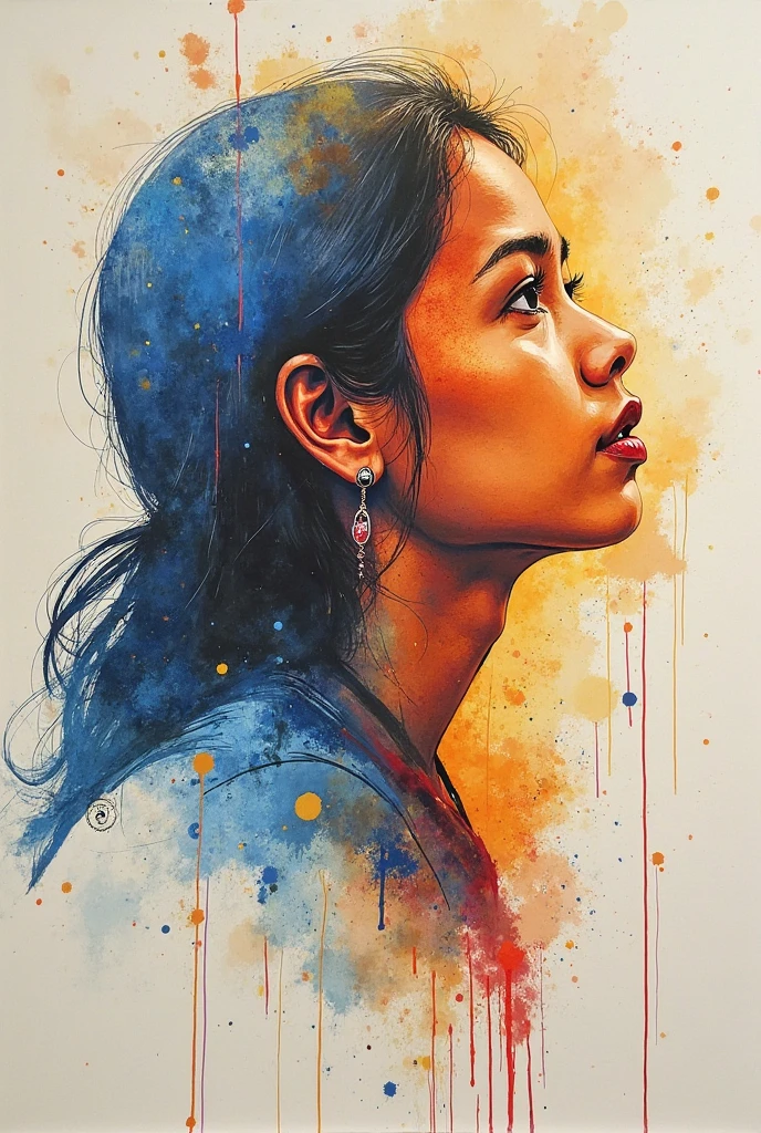 1 girl, tshirt design
brush strokes abstract
by John Berkey