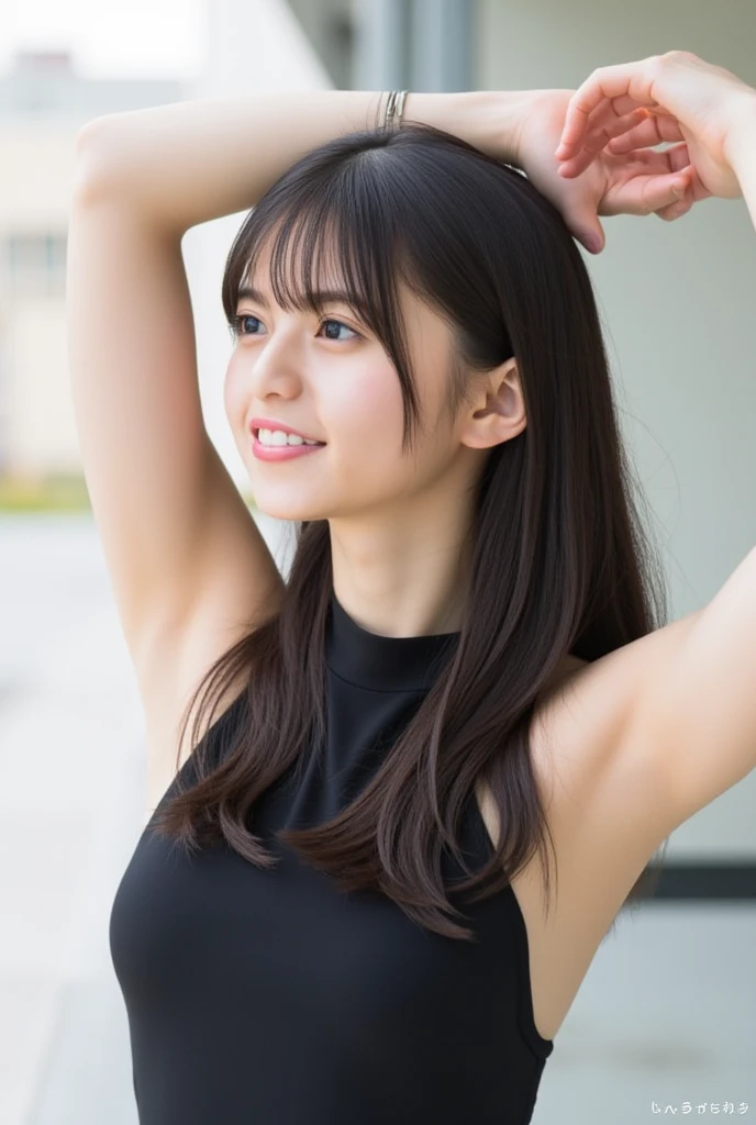 (8K、Raw photography、top-quality、​masterpiece:1.2)、(realisitic、Photorealsitic:1.37)、ultra-detailliert、超A high resolution、女の子1人、see the beholder、beautifull detailed face、serious facial expression、Constriction、(Slim waist) :1.3)、Beautiful detailed skin、Skin Texture、Professional Lighting、Sitting on a bench、((Sports bra underwear、beutiful breast、beautiful nipple))Bob Hair、18year old、((dress room、Locker background))
