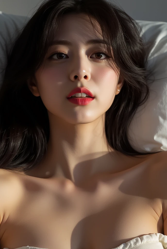 jennie blackpink, black hair, Wavy, full lips, doll lips, large eyes, elegant, medieval