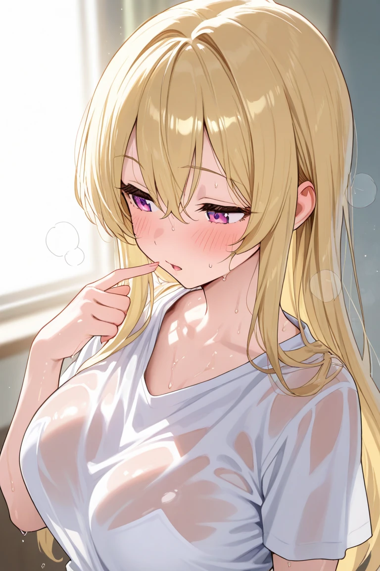 nsfw,1 person,blonde low twintails,Sweat,White Breath,Handjob,solo,((ejaculation))