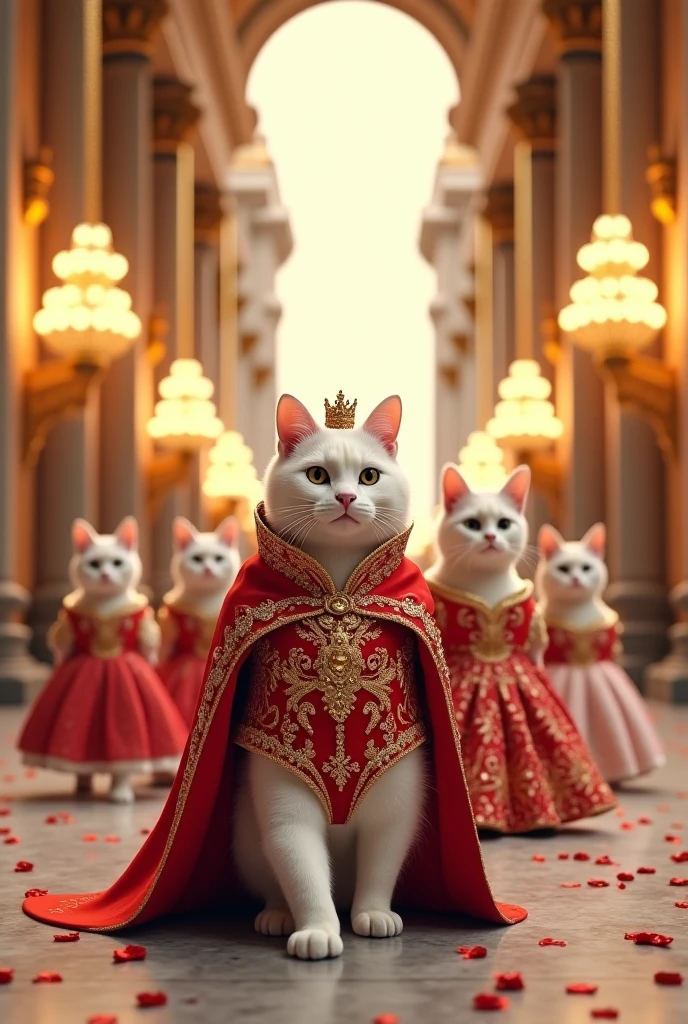 Fancy dress show of cats