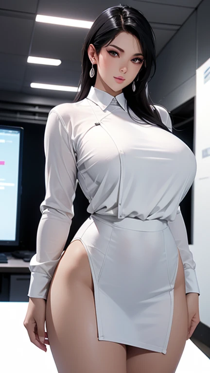 (be familiar with, masterpiece, highest quality, complex),

(((big breasts))), 
1 girl, alone, (milf:1.3), (Doctor white Code)

Straight black hair、Long hair、Narrow, sharp eyes、Thin jaw、Turtleneck sweater、White、Public Health Physician、Female doctor、Shiny black stockingini skirt、high school、
