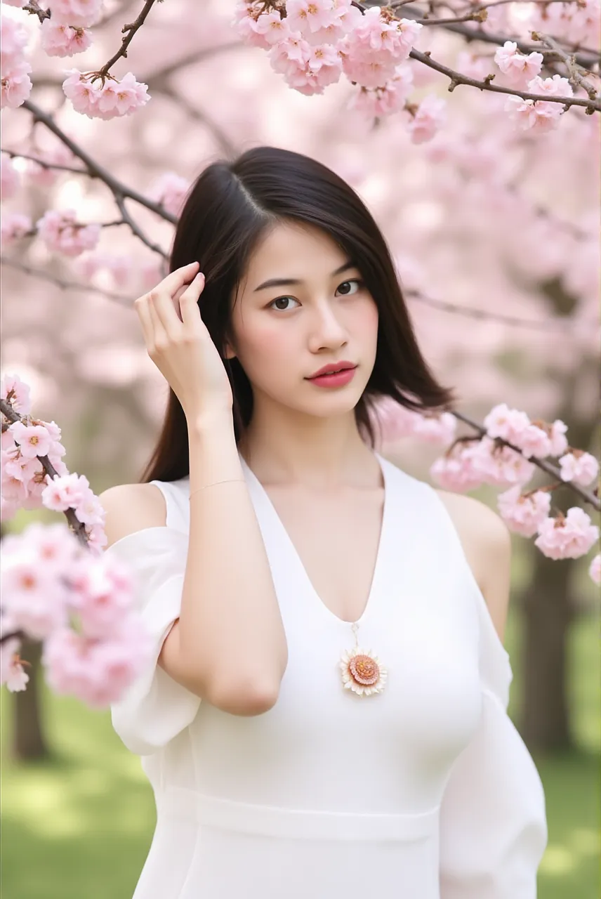 ((top-quality、8K、masuter piece:1.3))、(Beautiful, Realistic Japan),1 female、Sunny clothes in Japan、japanese kimono、(爆乳:1.2)、perfect anatomia、Beautiful limbs、New Year、hyperdetailed face、High detailed lips、A detailed eye、二重まぶた 、snowflakes falling、(Kadomatsu、Shimenawa ornament、New Year's decorations)、sideways Facing、celebration、large tree、naturey、kou、a white world、Happy New Year、