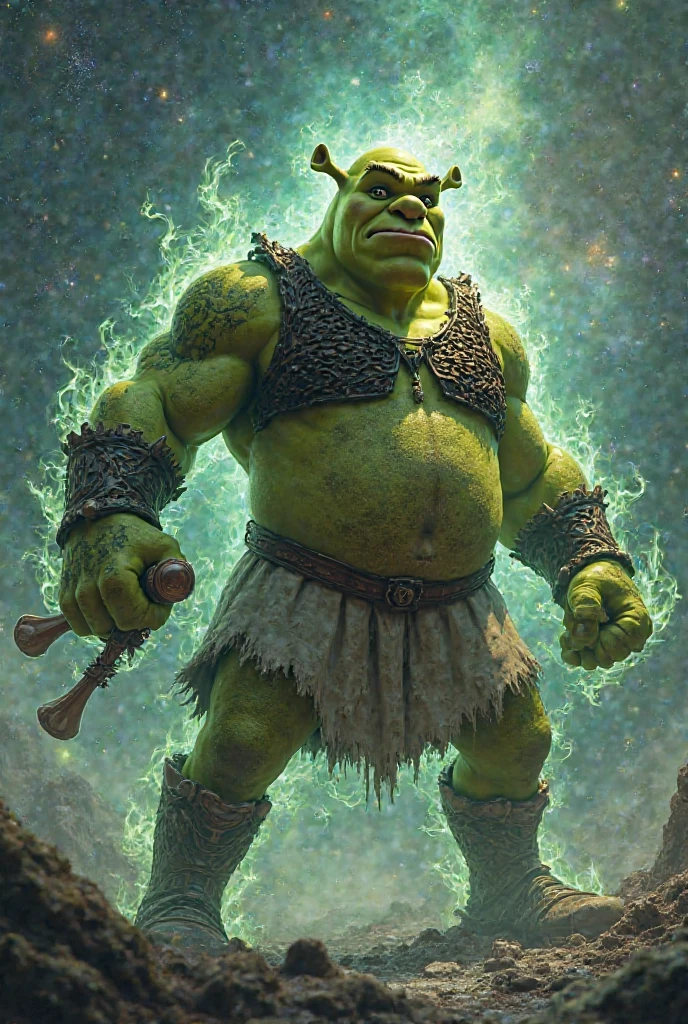 Thanos and Shrek having a child