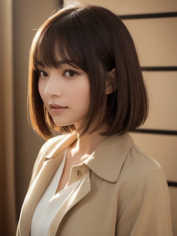 The leather jacket is wet、(((blouse is wet)))、((((clothes are wet))))、((Clothes with water))、((clothes that get wet and stick to the skin))、((skirt is wet))、((wet shiny skin))、((face wet))、((Wet hair clings to your face and shoulders))、drops of water、((Brown hair is wet))、((Hair is disheveled))、a one woman、one piece、、underwear、underware,、Brown hair is wet、 (Realstic、RAW Photography、highest quality、masuterpiece、:1.2)、photoreal:1.37)、HTF、16k、HIGH DEFINITION、masuterpiece、clothes are wet、It's raining、(((The blouse is sheer)))