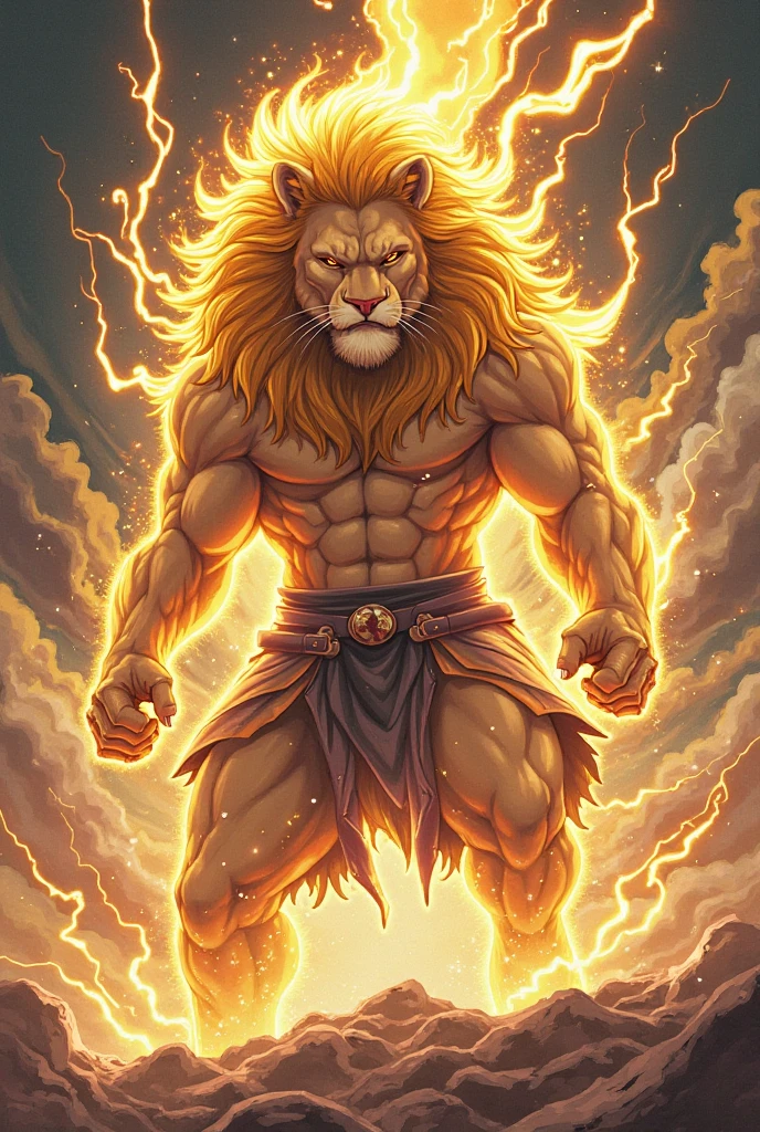 Lion on fire, epopeya, leon ardiendo, Mythological Being, leon de fuego majestuoso, leon con cuerpo de fuego, leon rugioendo,