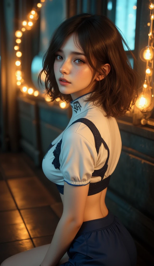 20yo woman, (masterpiece: 1.4), (8K, reality, original photo, best quality: 1.4), Japan, (1 girl), beautiful face, (Real faces: 1.4), (pink hair, short hair: 1.3), hairstyle, Realistic blue eyes, beautiful details eyes, (reality皮肤: 1.3), beautiful skin, Attractive, ultra high resolution, Super realistic, HD, golden ratio, (Detailed face: 1.4), (Japan演员: estuary), Sheer vest,粉色short hair,White透明,White,NSFW,big,big屁股强调,The nipple areola is clearly shaped,looking into camera,Sitting on the sofa,pubic shape is transparent and clear,posture(Bend your knees and legs open)
