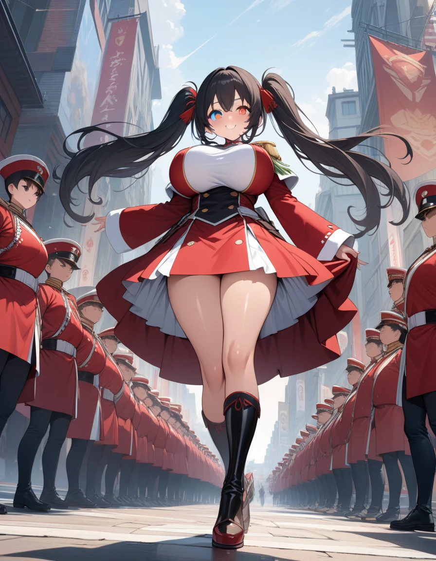 One femininity、Many people々々、Beautiful women、soldier、military base、女性性soldier、crowd、Red military uniform、beret、Short tight skirt、soldier、40 years old、Ride a man、Face sitting、Looking down at the viewer, Long Hair、Sitting on a man's face、Man being tortured、bangs, Highest quality, Focus on the thighs, Angry face、rage、Black panties、Plump thighs、big 、big Ass、 good、Black Hair,My thighs are steaming between my legs 、Sweaty Pantyhose、panties under pantyhose、good、Black Pantyhose、Angle from directly below、Hold the whip、Throb、crowdを誘惑する、Acme convulsions、Obscene sound effects、Naughty sound effects、The soles of my feet are sweaty、odor, Sweaty Feet