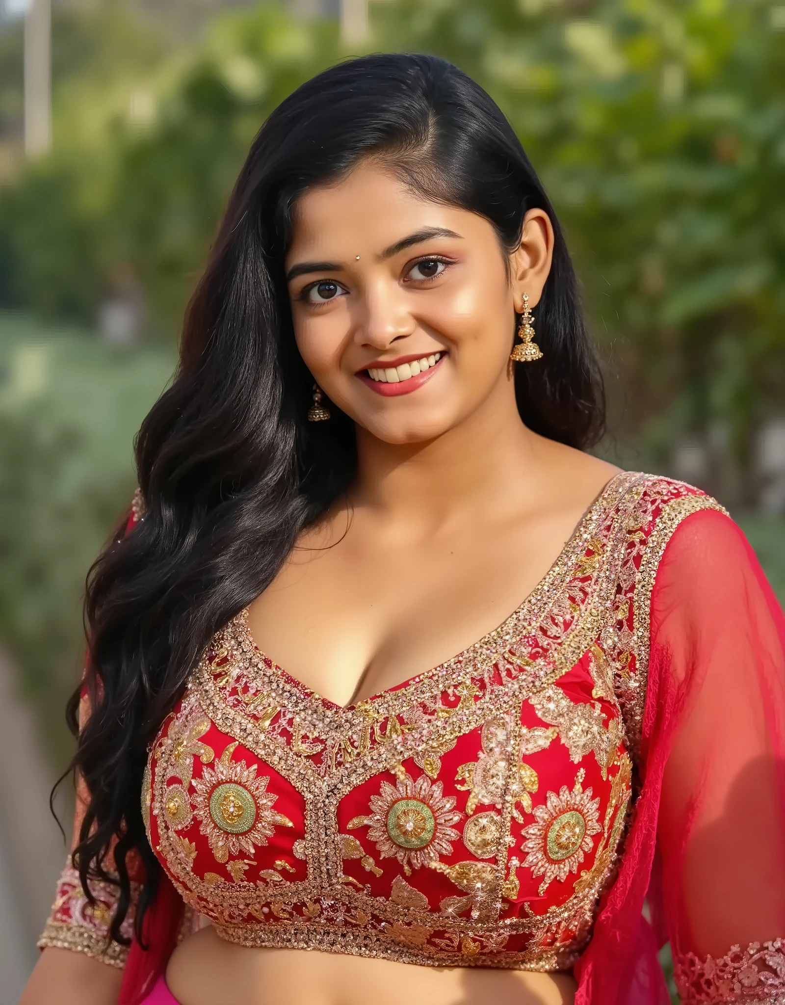 An indian 25 year hindu bride with big breasts , ready for her marriage