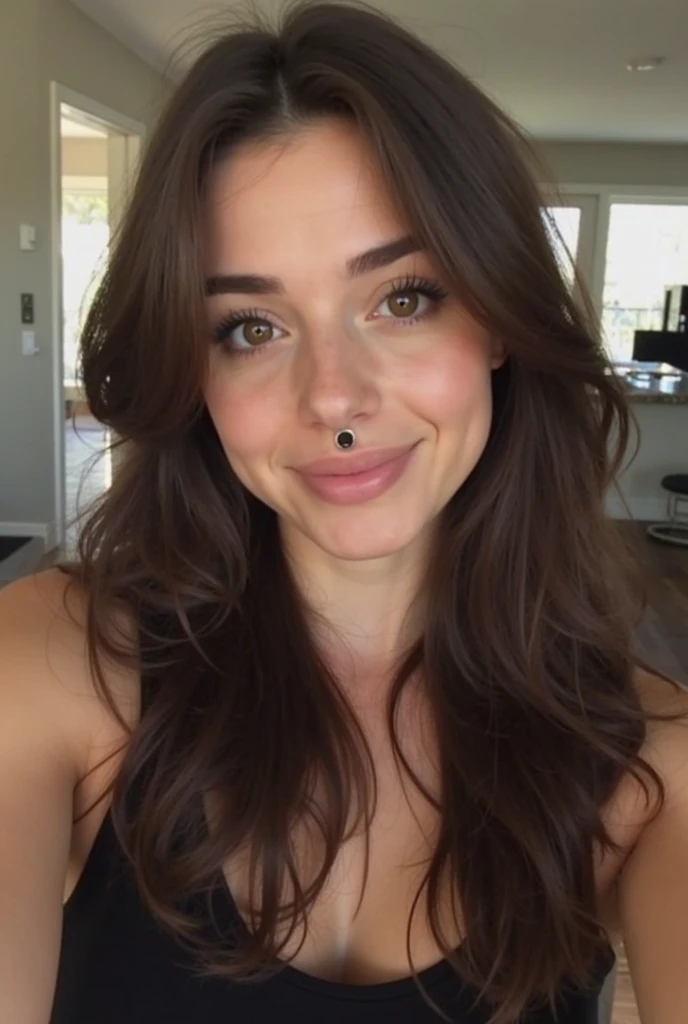 ((best quality)), ((masterpiece)), (detailed), perfect face, woman british cat, smiled, amateur selfie