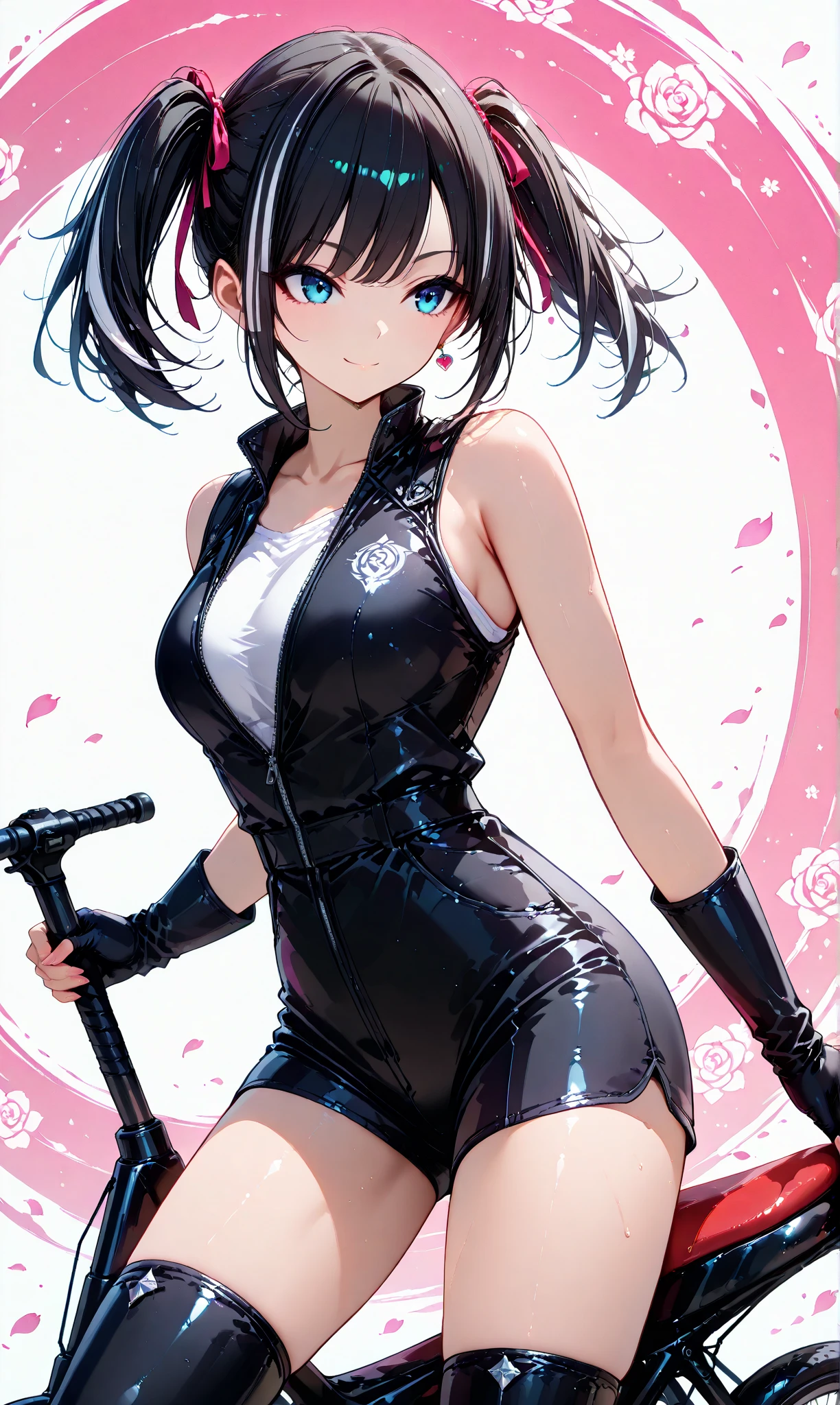 Anime 80s, anime 1980s style, ghotic style, crying, blood, low ink, low light, dark, girl,, wet skin, dark color, cold light, horror anime style, berserk style, full size, ass, skinny, color: blue, black, red, sexy leather clothing, castle, sword, diamond jewelry, shine jewelry