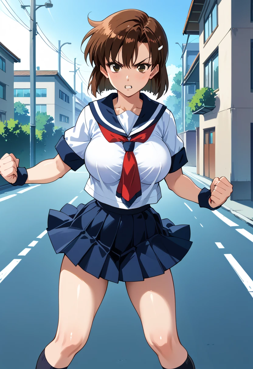 Koneko Toujou (DXD), 1girl, police uniform, police hat, policewoman, big breasts,police station background