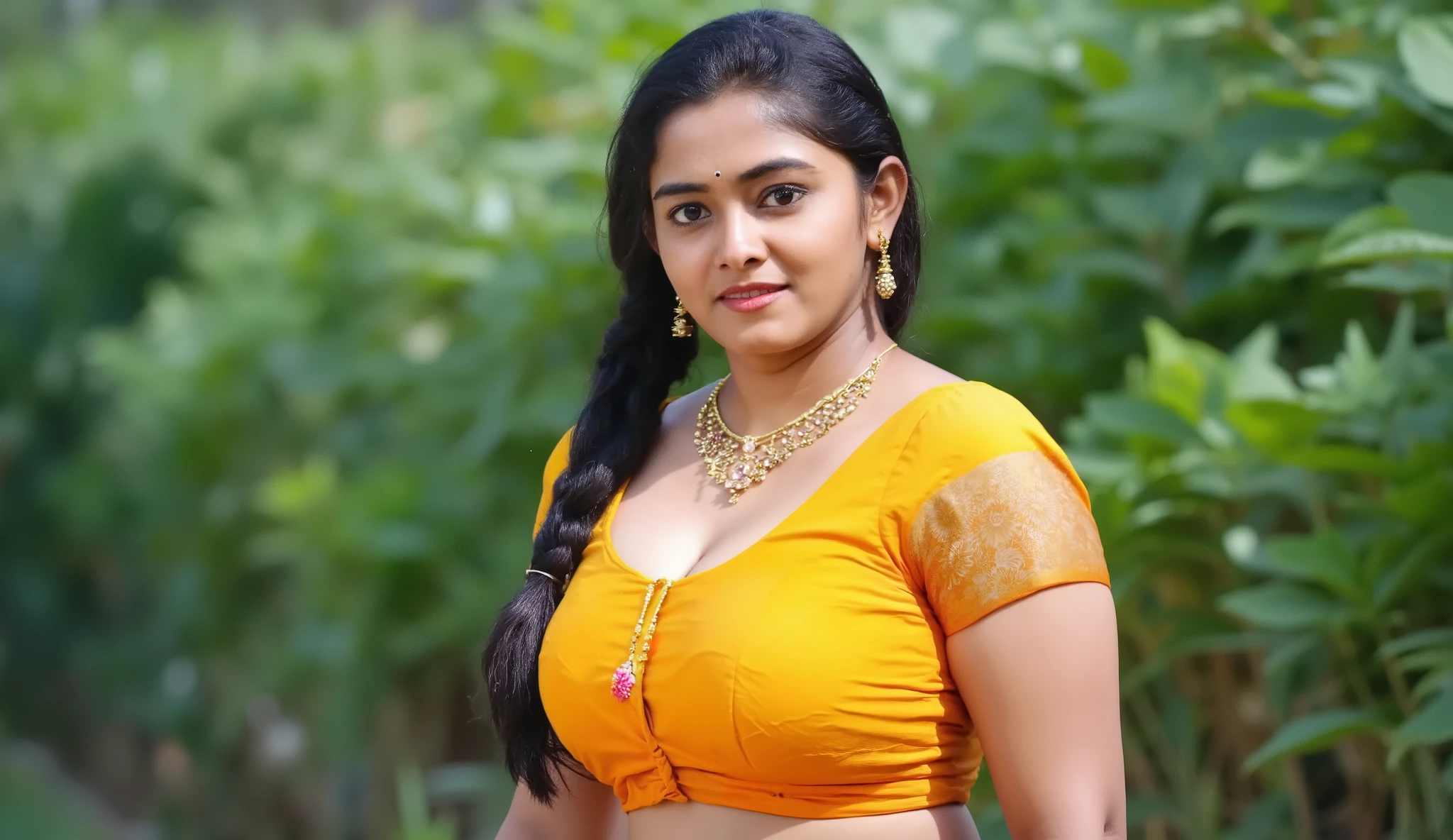 An indian 25 year hindu bride with big breasts , ready for her marriage