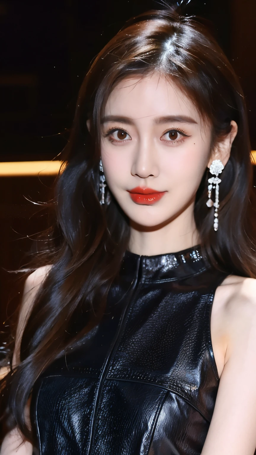 Ultra HD resolution,artistic photos,21year girl,earrings,long hair,Cold white skin,E cup,show out messy hair , messy hair ,Ruddy face,dress less
