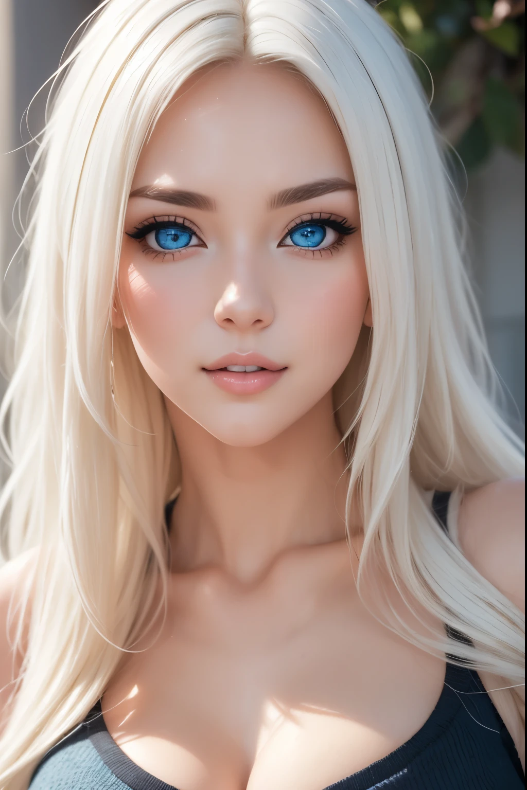 a woman with long blond hair and blue eyes posing for a photo, girl with perfect white hair, Beautiful blonde girl, White Beautiful Hair, Girl with white hair , beautiful model, beautiful model chica, very beautiful girl, long blond hair and big eyes , A woman with blond hair, a beautiful blonde , His hair is white, 🤤 portrait of a girl,