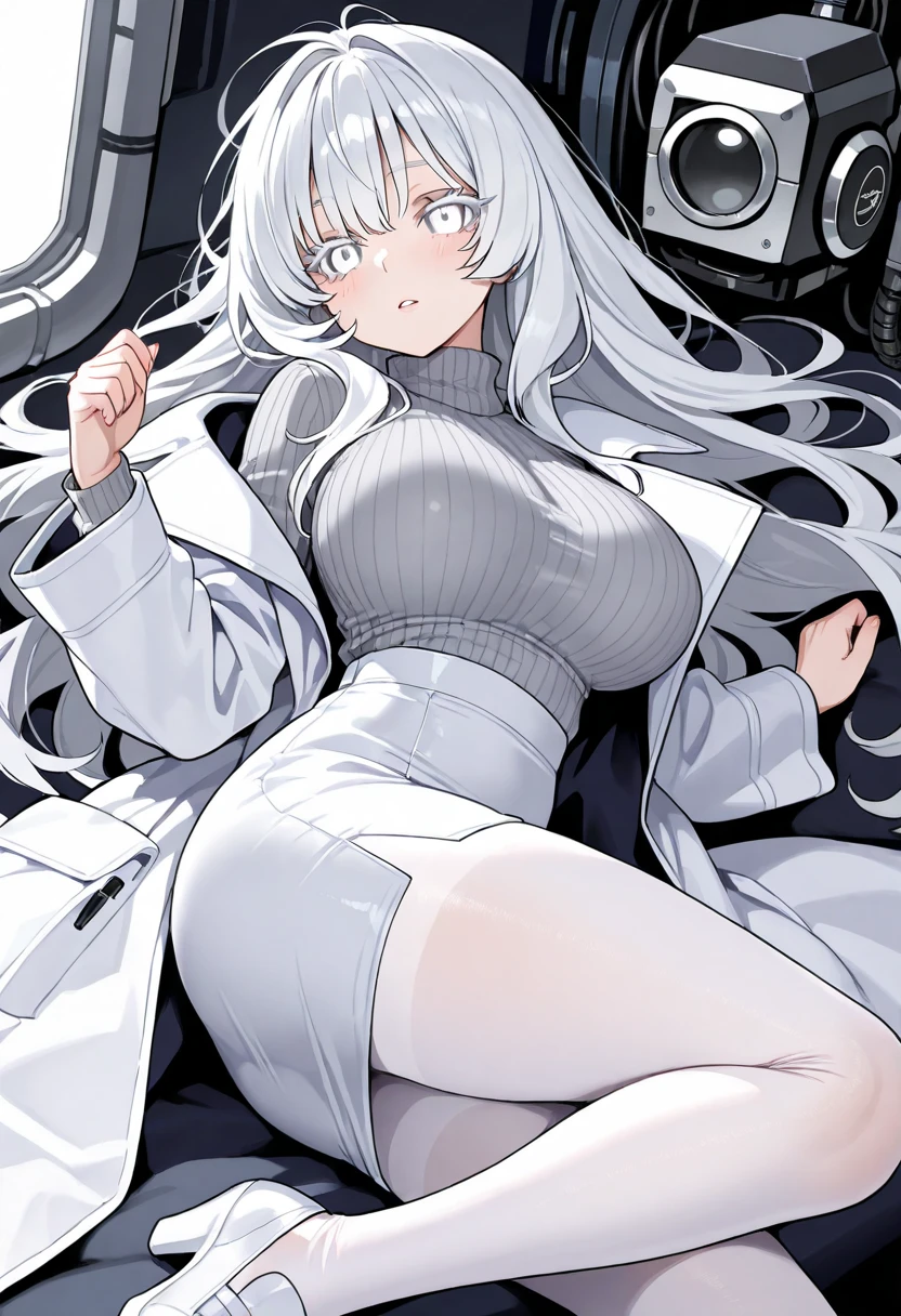 nsfw,gesture:Handjob、Wet、(Y-shirt shows through and underwear can be seen:1.4)、(Unbroken body),(Perfect body structure),(arms two),(legs two),highest quality, 4K, (High resolution:1.3) masterpiece, 1.2, Super detailed, HDR, Studio Lighting, Sharp Focus, Bright colors, Portrait, Warm tones, Soft Lighting,Silver Hair、Blue eyes、
