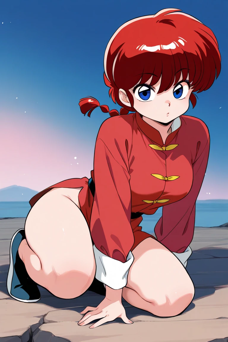 (8K, RAW Photos, Best Quality, masterpiece:1.2), Ranma-chan, Ranma Redshirt