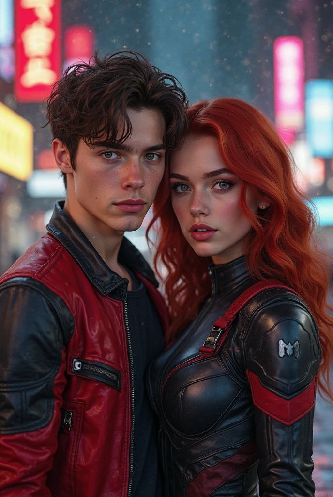 Black Widow holds a man's meat stick,A face of ,With a lewd smile on his face