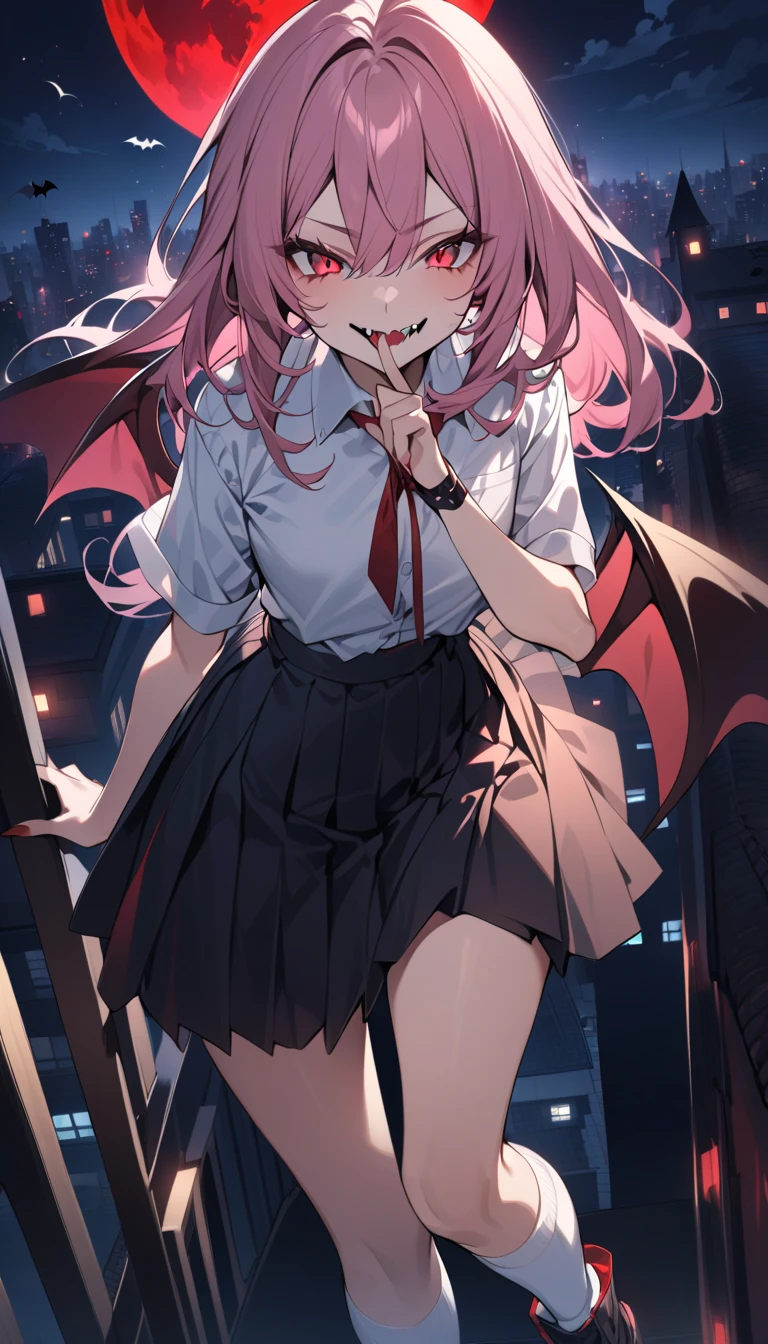 underdressing,Expression of disgust,Expression of disgust,Red Eyes,Sweat,Soaked,liquid,transparent,succubus,pink,stocking,grid,Glasses