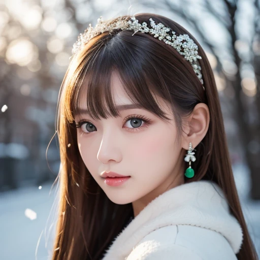 ((winter background)), ((Japanese snowy forest background)), (((Glowing background))), (Look Back, (Back), Ass Focus, In front of the forehead,:1.2), (masterpiece, Excellent, 1 Girl, Solitary, Intricate details, Chromatic Aberration), realism, ((Moderate breathing)), Off-shoulder, Large Breasts, Sexy, Yae Yoshiko, Pink long hair, Red headdress, Red Highlight, Hair above one eye, Green Eyes, earrings, Sharp eyes, Perfectly symmetrical graphics, Necklace, Neon shirt, Cardigan jacket, turtleneck sweater, Graffiti, Dim Lights, alley, Looking at the audience, ((meaning is, Tempting, charming)), chiffon, nakedOff-shoulder膀, blooming flower field, Radiant Skin, A faint smile, Sexy, Break, No breast coverage, naked, Lift your butt, Abdominal appearance