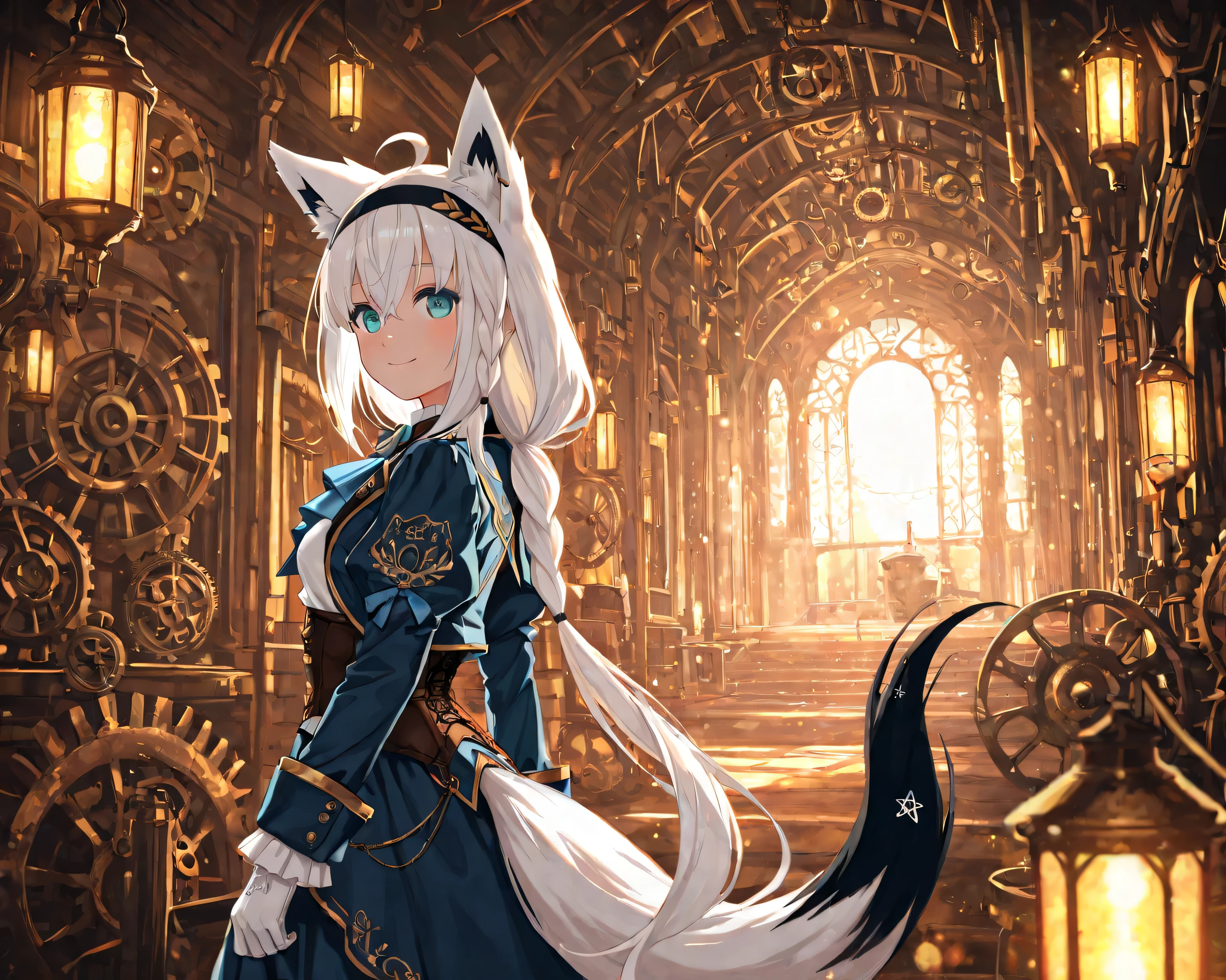 monochrome, watercolor, highres, top quality, best quality, paid reward available, High-quality illustrations, unparalleled masterpiece, perfect artwork, absurdres, 1girl, kemono, furry, detailed body fur, animal face, animal hand, Archaic Smile, holding a cluster of Blue iris in both hands, which are positioned at chest level, She is wearing a simple ring on the ring finger of her left hand, unfocused spread o Blue iris, fan-created work shared on platforms Pixiv or ,