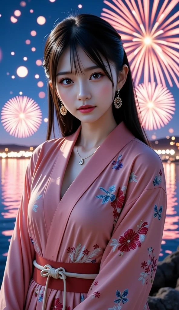 ((yukata))、((Off the shoulder))、((Cleavage))、((Beautiful night view with fireworks)、View your viewers、Anatomically completely correct:1.4, 5. Beautiful Fingers:1.4, 
日本人の15 years oldの女の子1人, , Accurate eye position, Very white skin, blush, Shyly, 15 years old, Open the mouse a little, 
Cute eyes, Brown Hair, , ((Beautiful thighs))
squat:1.2, 淡い色合いのyukata:1.4, 
Non-nipples:1.2, [Cleavage], 
Viewers looking down:1.2, From the side, From below, 
Riverside Park, 
8K, RAW Photos, Highest quality, masterpiece, Realistic, PhotoRealistic, Highly detailed 8K wallpapers, Beautiful and detailed eyes, Detailed painted face, pov shot, 