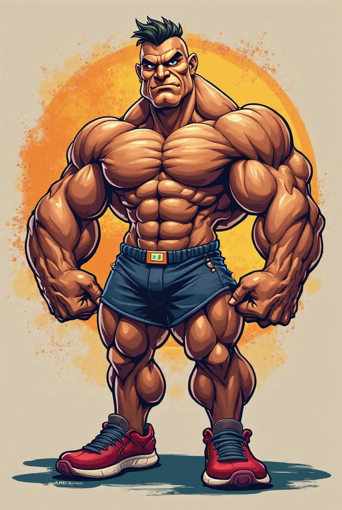 Bodybuilder cartoon 