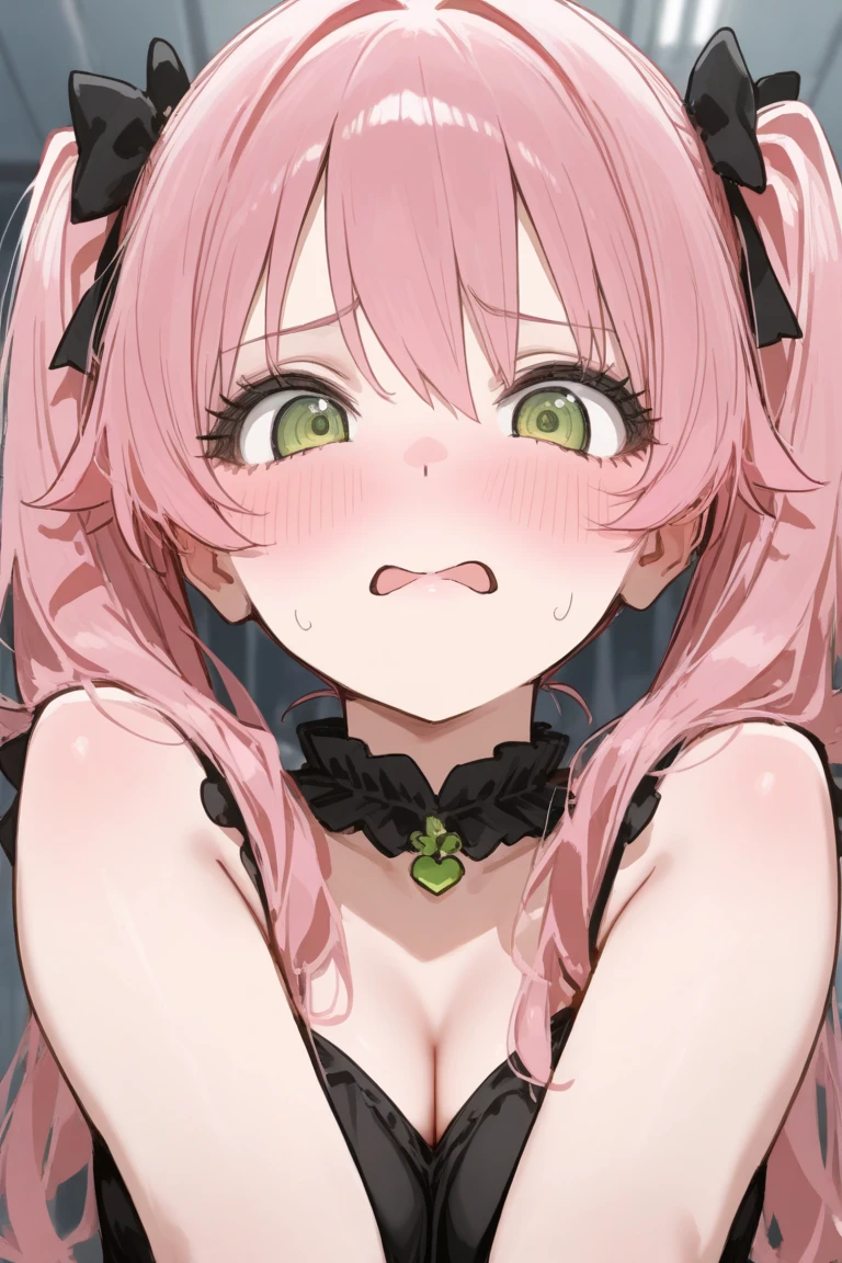score_9, score_8_up, score_7_up, source_anime, rating_explicit BREAK solo, yelling, from above, shattered concrete, <lora:bowsette_dress-PD-1.0:0.8> bowsette dress, <lora:satone-shichimiya-s2-ponyxl-lora-nochekaiser:0.8> satone shichimiya, short hair, hair ornament, twintails, green eyes, red hair, two side up, facial mark, heart,