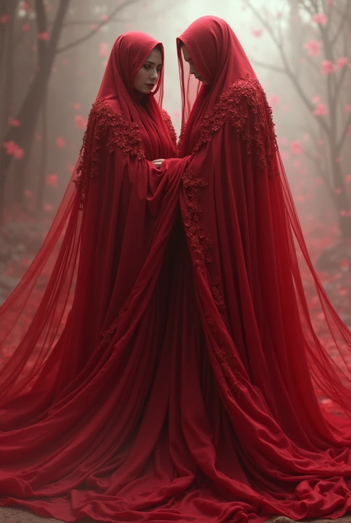 Anime characters, top manga master works, full body back pose, manga artwork, art of the body, a woman in a red robe, very ethereal, an ethereal stillness, incredibly ethereal, "ethereal, dreamy hazy, back view, ethereal and dreamy, fantastic medium portrait top light, eerie, soft ethereal light, dreamy and ethereal, ethereal, 8k wallpaper."