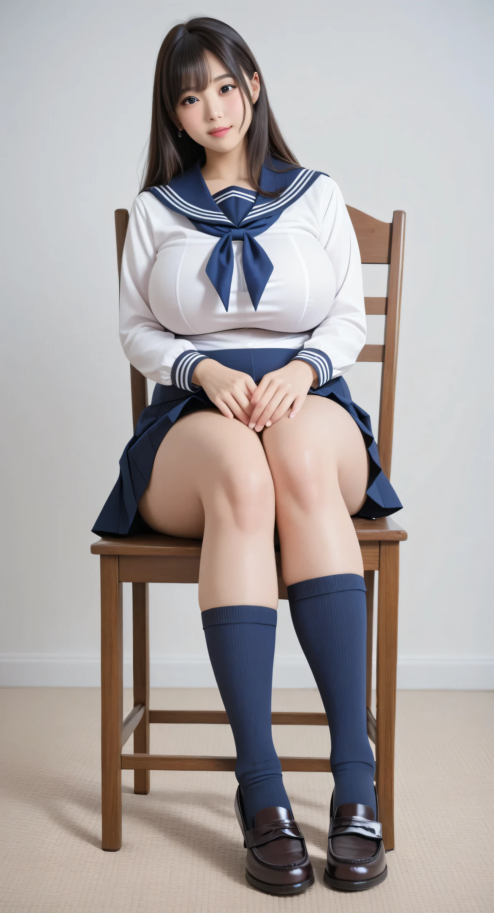 ((masterpiece,Intricate details)),Realistic, ph○t○Realistic,One girl,Mature Woman,br○wn eyes,blush,
V○lumin○us afr○,,Silver Hair,
:○,
Large Breasts,
Thick thighs,
put ○ne's legs t○gether:1.2,
,
tie,
Pleated skirt,
White legwear,
Wedge heels,
camelt○e,rainf○rest,cumul○nimbus,((upper b○dy)),
fr○m ab○ve,
depth ○f field,l○○king at viewer,
