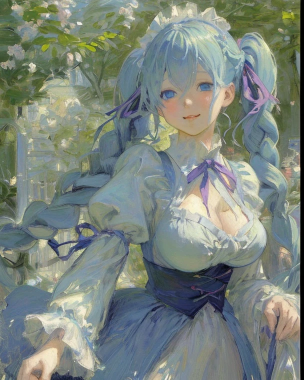 ((beautiful shiny light blue hair,Long Hair,Blue Eyes,16 years old,Cute smile))break,((Voluptuous figure,Big Boobs:1.2)),BREAK(((Tulip fields in full bloom:1.3,Woman walking through tulip fields))),((A dress made of many colorful tulips:1.3)),break((Tulip hair ornament,Tulip Earrings,Black Choker)),not enough((garden:1.3)),break((Cowboy Shot,Angle from above,Zoom in on face:1.3)),break((parted 唇,Attractive lips)),break(Beautiful Eyes),(Eye highlights),(Highly detailed eyes),(Beautiful thin eyelashes),break((masterpiece,highest quality,High resolution,8k,Very delicate and beautiful art,Movie-like scene,Realistic lighting and shading,Professional photography,Professional color coding))