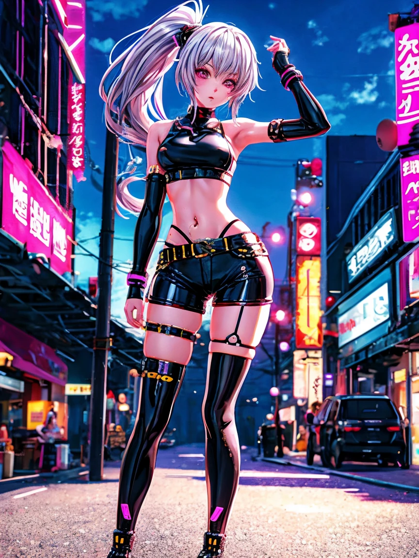 cyberpunked　TOKYOcty　dance　fan　landscapes