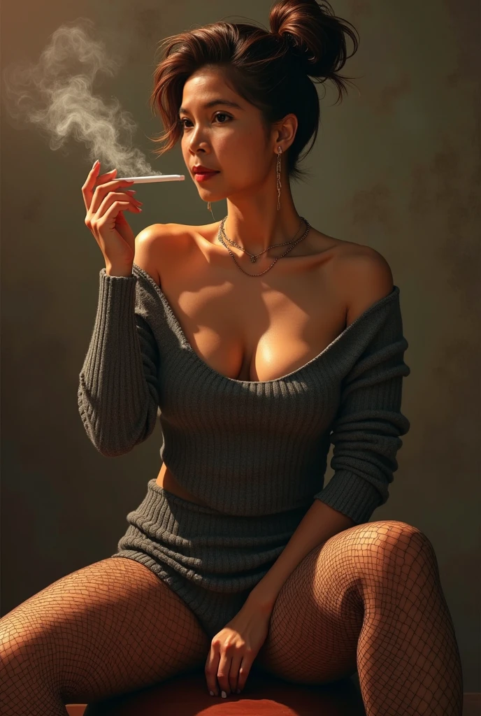 Tira pelada, are used,Sujo,Pile of naked garbage smoke nipple of perfect naked breasts