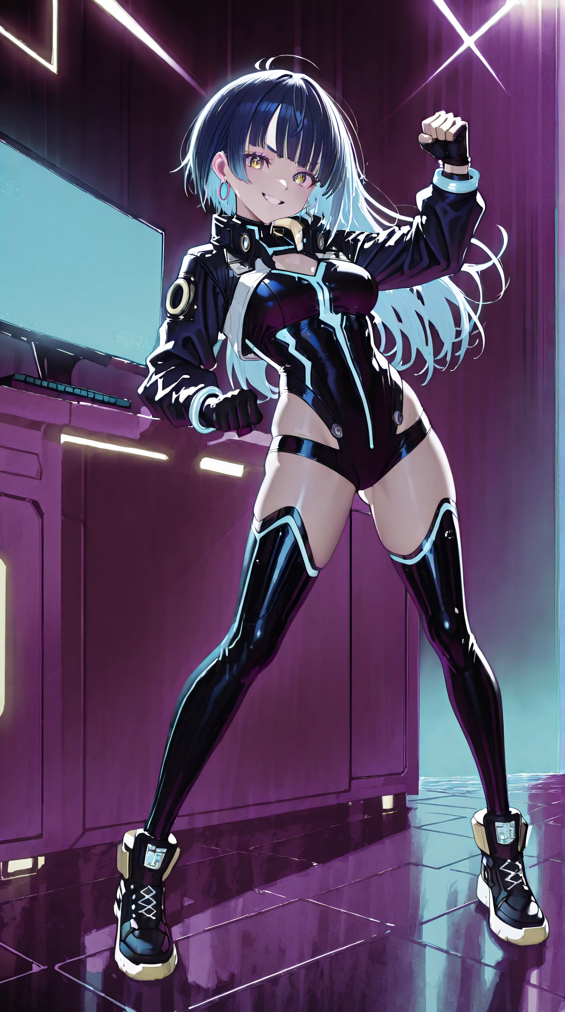 ((Highest quality、masterpiece、Anime Style、Highest quality、High resolution、8k、detailed、ultra-detailed:1.3))、Long legs、Sharp focus:1.2, Beautiful woman with perfect figure:1.4、(smile:1.2), double eyelid、30-year-old woman、Sexy pose、((((Shut your mouth.、One Woman、ワンピース:1.5)))),The background is tokyo