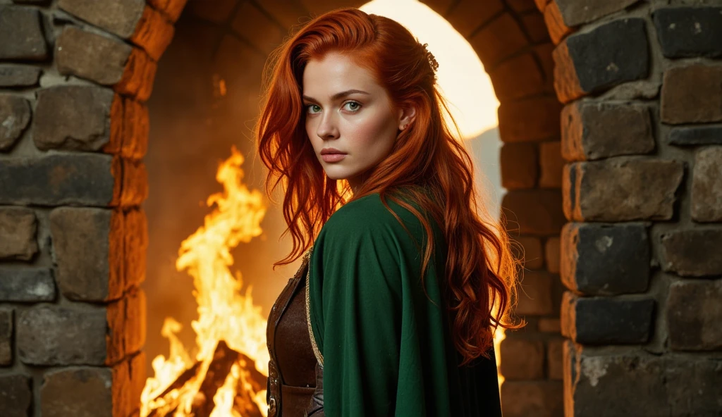 using (roleplaying:1.4), (professional 3d render:1.3) af (Realistic:1.3) The most beautiful artistic photo in the world，(roleplaying:1.4) soft features, Brilliant female heroes, ((Epic hero rough fantasy half-muscular woman wet heroine angrily looking at long hair, Intense expression of redhead and dynamic pose, Fantastic location, Majestic and cluttered environment)), Full body 8K unit rendering, action  shot, skin pore, very dark lighting, heavy shading, A detailed, Detal Face, (vibration, Realistic photography, Realistic, Dramatic, darkly, foco nítido, 8K), (Old leather clothing damaged due to bad weather:1.4), ((((Use skins)))), (复杂:1.4), decadent, (highly  detailed:1.4), digitial painting, rendering by octane, art  stations, concept-art, Liso, foco nítido, illustration, From the germ of art, (loish:0.23), wlop ilya kuvshinov, e Greg Rutkowski e Alphonse Mucha Gracias, (global ilumination, studiolight, Light volume), very heavy rain, Floating particles, lotr, fanciful, biz, Inteiroesbian body, ((Dark and ancient city background:1.3)),CGSesocieda,art  stations