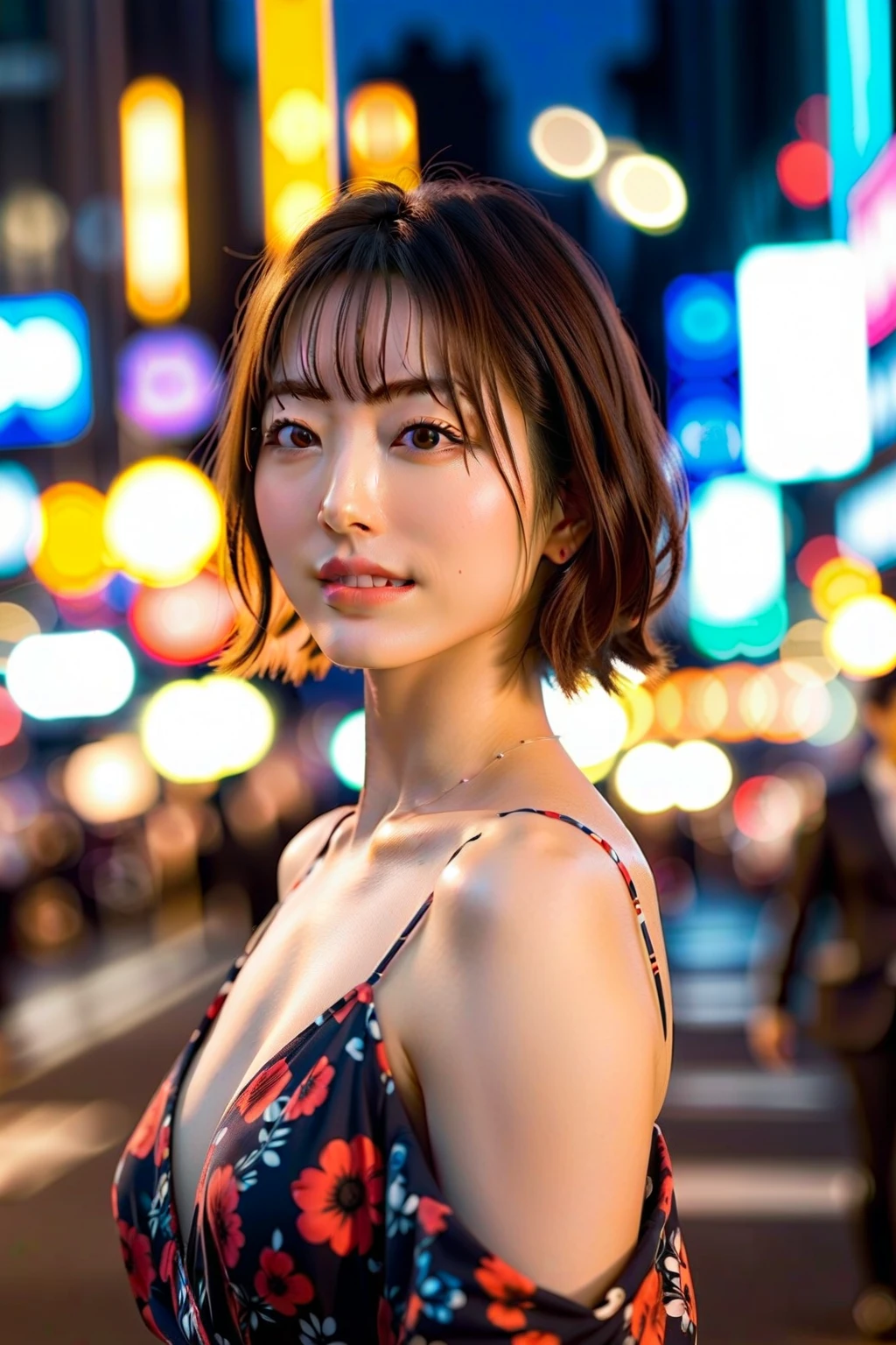 Best Quality, Face Focus, Soft light, 超A high resolution, (Photorealistic:1.4), Raw photo,
Girl in 1, Solo, Cute, (pupils on, Light in the eyes), Detailed cute face, (my breasts are really big),(High-resolution details of human skin texture), Female Spider-Man Gwen,White suit,Black spider symbol,Ballet Shoes,Golden ratio body, Flexible body,Calm expression,New York City at night,Handsome gestures,heroism,majestic appearance,Abs
