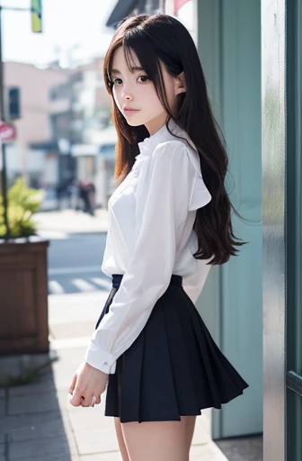 Model clothing、Perfect Makeup、、Curly Hair、Photographing the buttocks、Sex Appeal