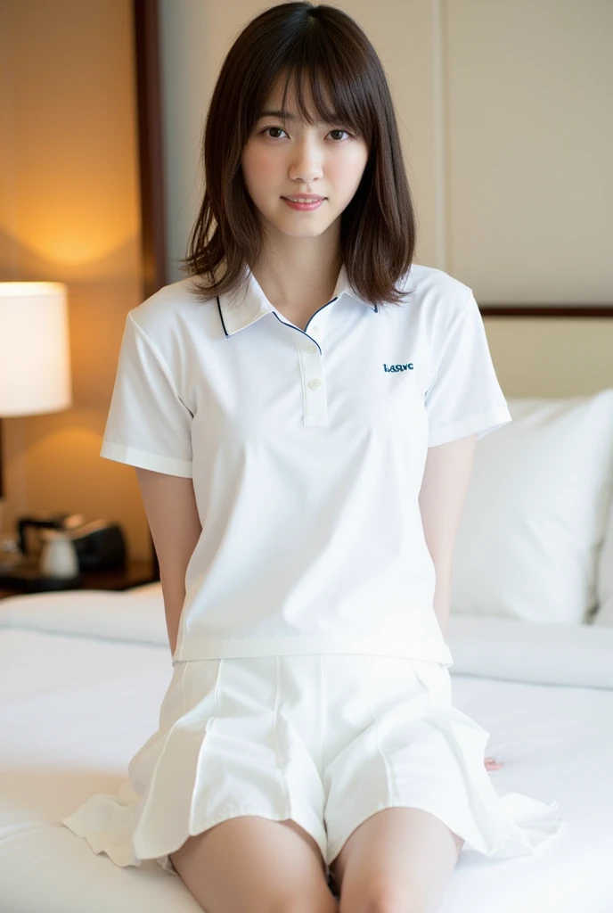 Chinese woman in gym uniform full body standing, best quality, masterpiece