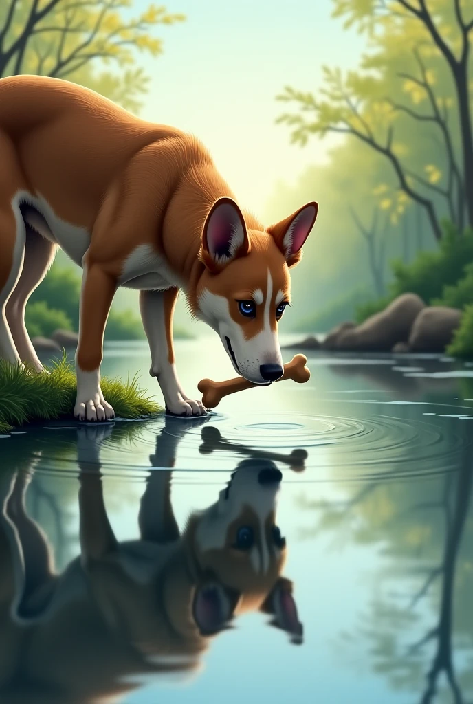 (fur:1.5), (fuzzy:1.5), (by marjani), solo, (feral:1.6), CANINE, sidewalk, forest pond, legs in water, domestic dog, ((shiba inu)), long fur, very fluffy neck, thick tail,(whiskerig butt, buttcrack, long snout, long ears, short stubby body, (huge butt), anatomically correct, (detailed lips wrinkle), female, pink collar, tailwag, isometric view, full-length portrait, noon, absurd res, in heat, (hyper canine pussy), brown anus, pussy squirt, raise butt, orgasm