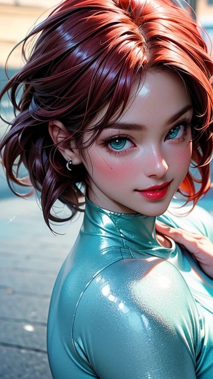 (8k, RAW Photos, highest quality, masterpiece:1.2), (Realistic, photo-Realistic:1.37), Very detailed, Ultra-high resolution,1 girl,Show Viewer,Beautifully detailed face,smile,narrow,(Slim waist:1.3),shirt, Beautiful and detailed skin, Skin Texture, Floating Hair,Professional Lighting,