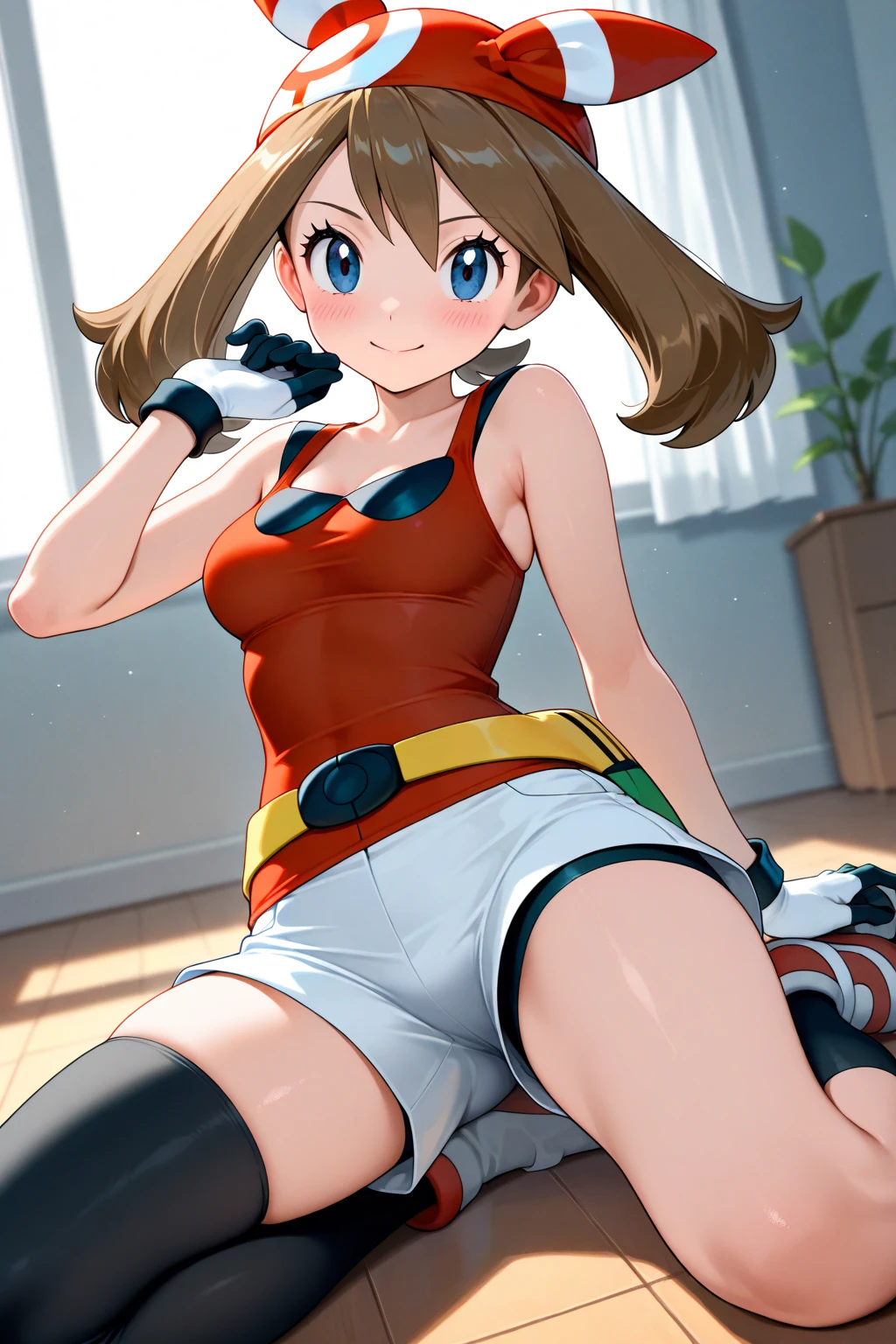 Haruka_城市, 8K,), Perfect lighting, suns rays, Masterpiece, Perfect lighting, Masterpiece, Professional lighting, Detailed face, 1girll, Adorable, Very cute,Tiny,The girl was laughing,having fun,ass big,The graphical curve is very good,white panties,showing armpit,Raise your hands,Exposes both armpits,Armpits,Stirrup pants,Be red in the face,spread their legs,squatting on the ground,No shoes on,The toes are nice to look at,The soles of the feet can be seen,The soles of the feet are beautiful,The soles of the feet are a bit dirty,Very sexy,Love habits,Foot fetish