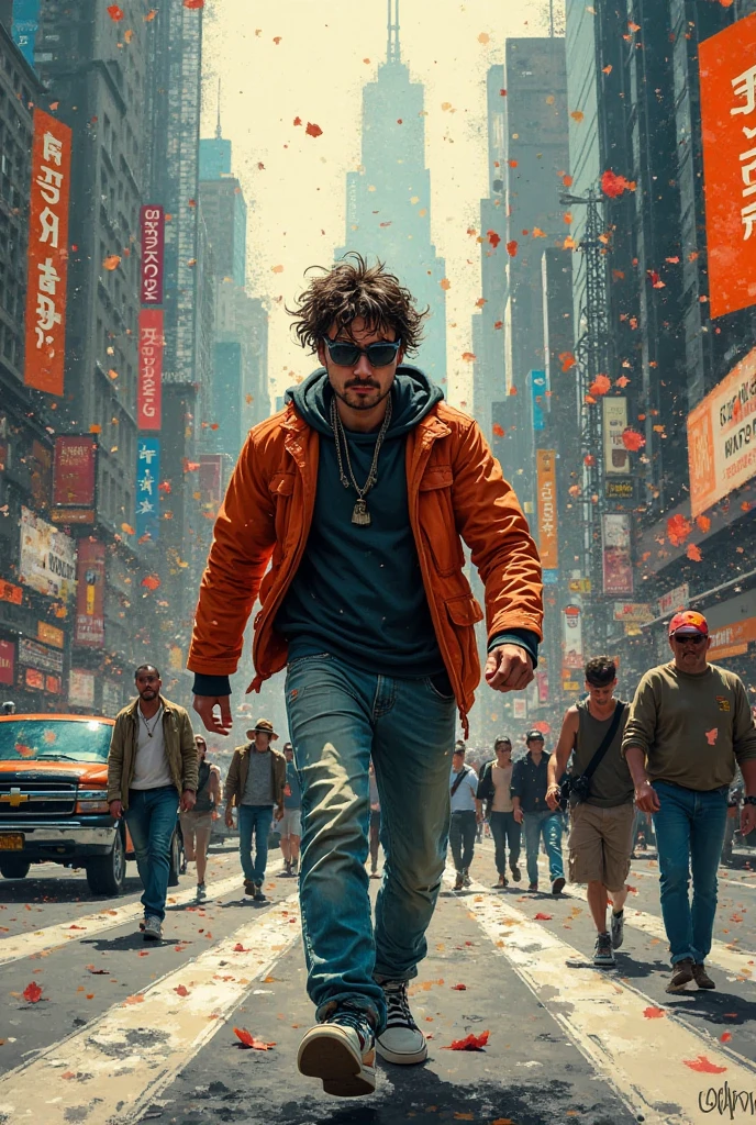 Text artwork "title" hustling
