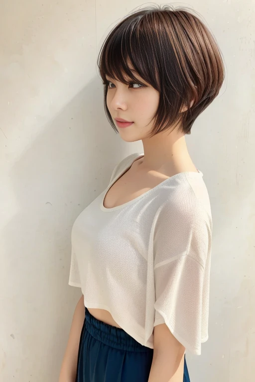 nsfw:1.2,(masterpiece), (Highest quality), {|Lady}, Looking at the audience, {Day|night}, {indoor|Outdoor}, {Natural Wave Short Hair|Shaggy Cut|Long and bold side bangs|Curly Hair|Neat ponytail|Sophisticated pixie cut|Twisted high top knot|Voluminous updo|undercut}、see through、Nipples are visible:1.2、(Upper Body:1.5)