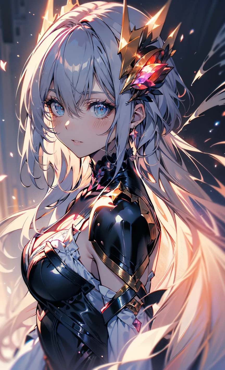 Jellyfish hairstyle,bishoujo, idol, short hair, white hair, silver hair, platinum blonde hair, ahoge, blunt bangs, disheveled hair, breasts, huge breasts, thong, sexy lingerie, spread legs, huge_ass, spread_ass, partially unbuttoned, show foot, pubic tattoo on underbelly, masterpiece, best quality, masterpiece,best quality,official art,extremely detailed CG unity 8k wallpaper,