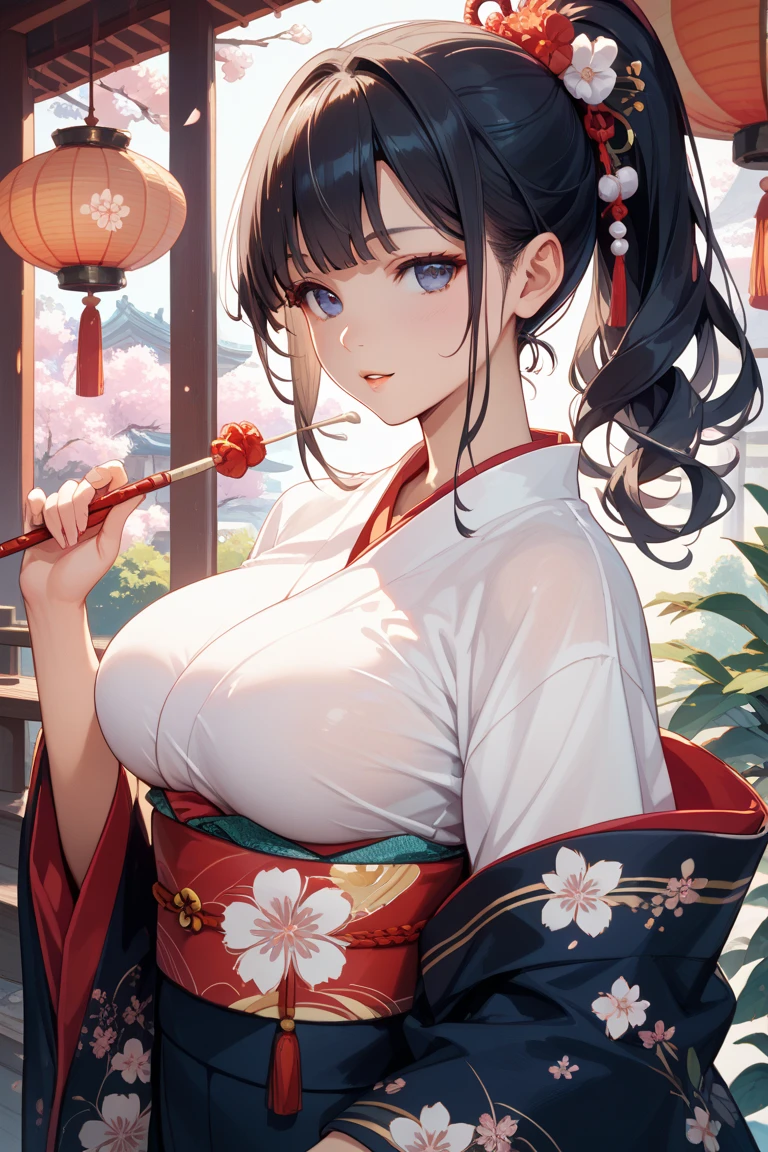 babes , portrait of a , tits huge , Tied hair, white Hanfu , NSFW (New South Wales)
