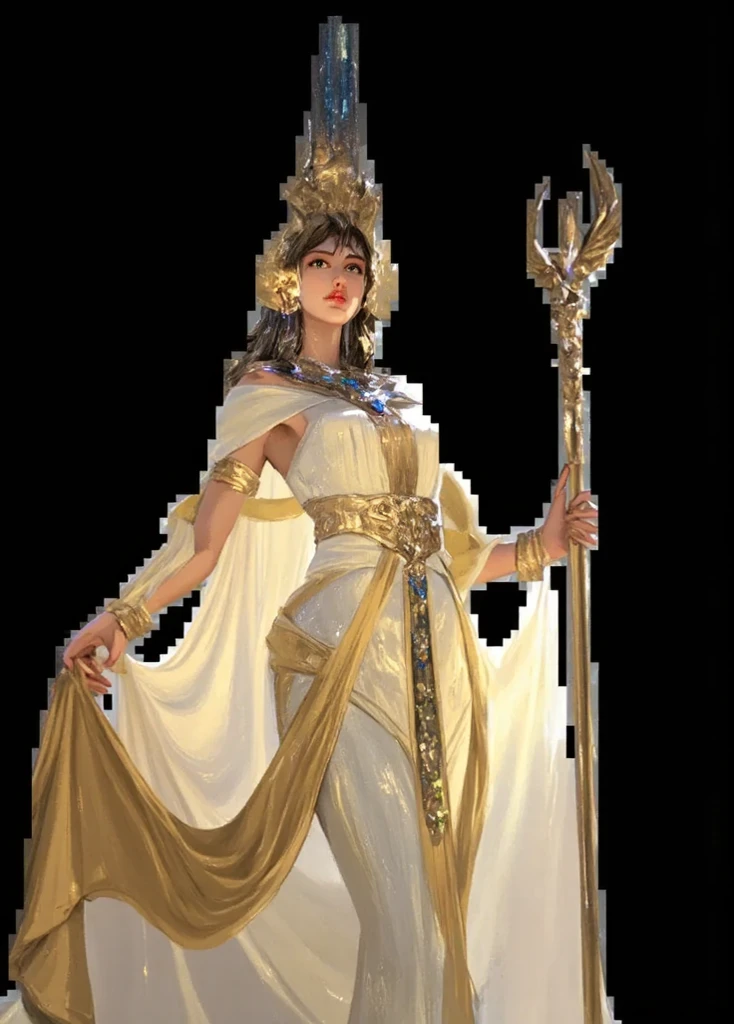 A statue of a goddess floating in the air,wide wide shot, panoramic lens, Epic composition，Perspective drawing，symetrical composition，in a panoramic view，Full body like，Look up at the statue，Outdoor background，wide-open sky，Statue of Arafield,  a perfect face, Delicate facial features, Huge breasts: 1.5, Dome of Light, Goddess of appearance. Extreme detail, A goddess, Amazing fantasy 3D rendering, extremely detailed goddess shot, 3 d goddess minerva, 3 d goddess portrait, Representative Works,dream magical，hoang lap，
