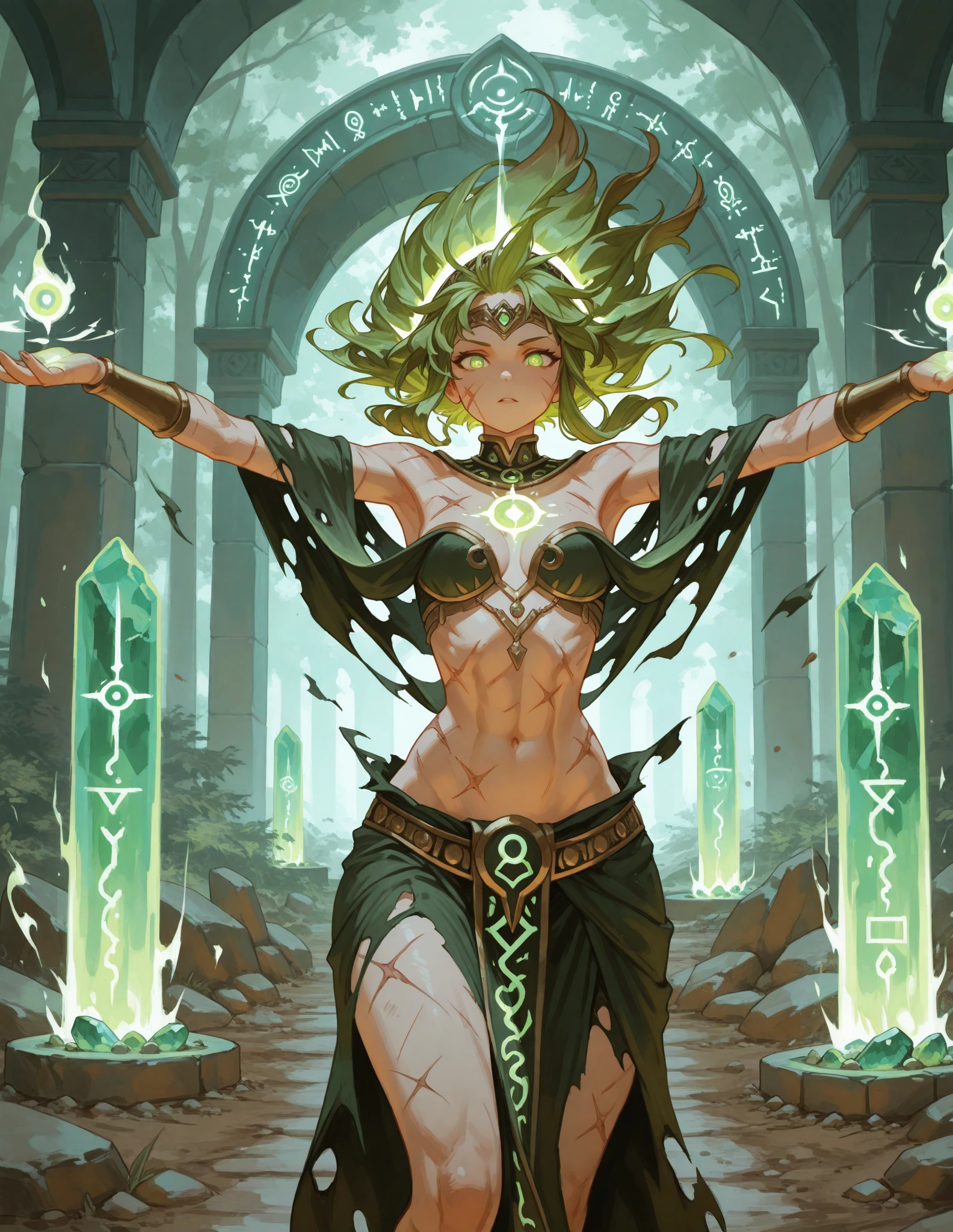 Muscle Girl, black hair, Asgard,valkyrie,Senhora Cavaleiro,anatomia correta,epic fantasy digital art,tmasterpiece,8k,high-definition resolution,Desenho detalhado,alta qulidade,, Epic composition,